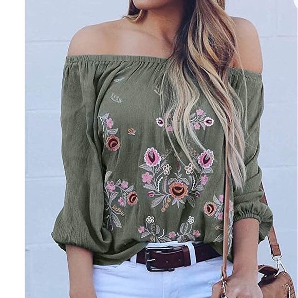 LAST ONE SALE black embroidered floral blouse - Picture 6 of 16